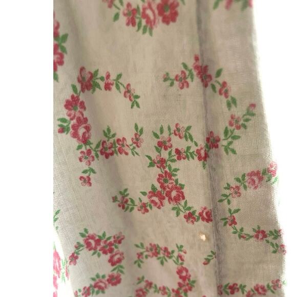 1940s Floral Feedsack Day Dress S Cap-Sleeve Button Front Cottagecore Vintage - Picture 4 of 5